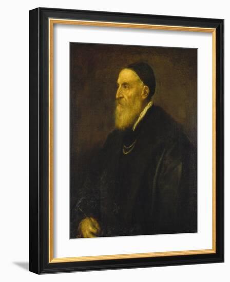 Self Portrait, 1568-1571-Titian (Tiziano Vecelli)-Framed Giclee Print