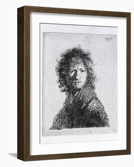 Self Portrait, 1630 (Etching)-Rembrandt van Rijn-Framed Giclee Print