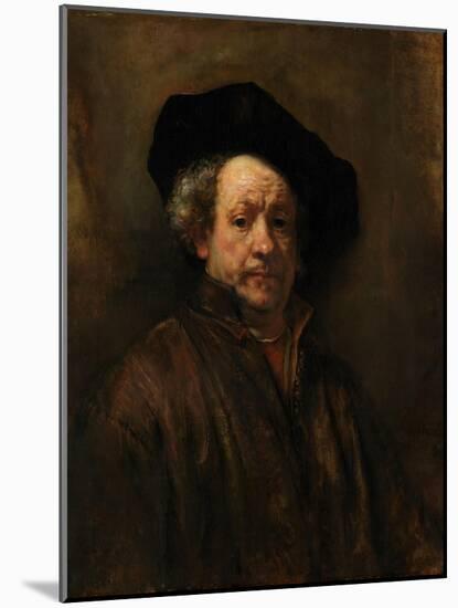 Self-Portrait, 1660-Rembrandt van Rijn-Mounted Giclee Print