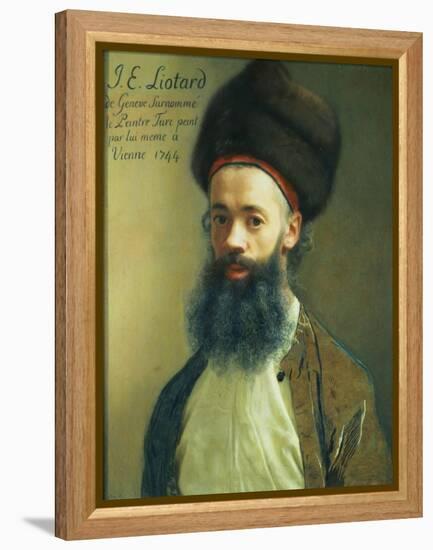 Self Portrait, 1744-Jean-Etienne Liotard-Framed Premier Image Canvas