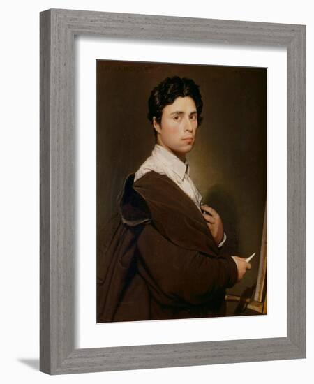 Self-Portrait, 1804-Jean-Auguste-Dominique Ingres-Framed Giclee Print