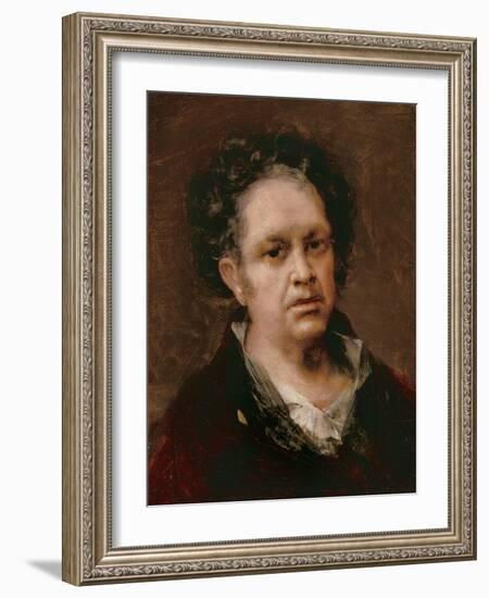 Self Portrait, 1815 (Oil on Canvas)-Francisco Jose de Goya y Lucientes-Framed Giclee Print