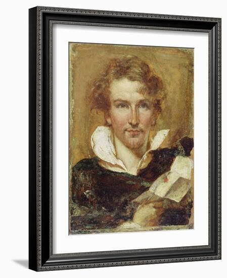 Self Portrait, 1823 (Oil on Paper on Panel)-William Etty-Framed Giclee Print