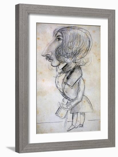 Self Portrait, 1838-Alfred de Musset-Framed Giclee Print