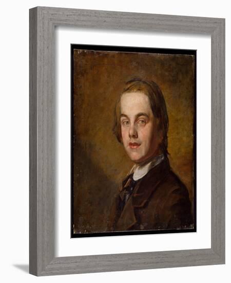 Self Portrait, 1845 (Oil on Canvas)-William Holman Hunt-Framed Giclee Print