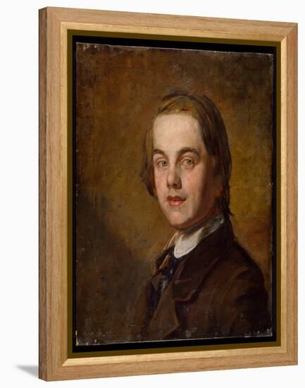 Self Portrait, 1845 (Oil on Canvas)-William Holman Hunt-Framed Premier Image Canvas