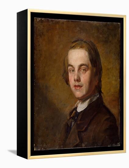 Self Portrait, 1845 (Oil on Canvas)-William Holman Hunt-Framed Premier Image Canvas