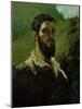 Self-Portrait, 1850-1853-Gustave Courbet-Mounted Giclee Print