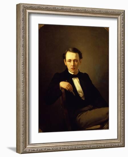 Self-Portrait, 1851-Vasili Grigoryevich Perov-Framed Giclee Print