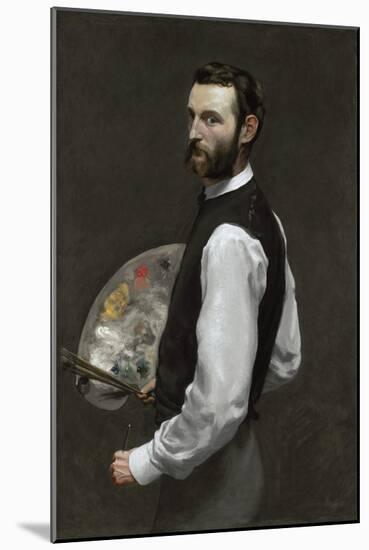 Self portrait, 1865-66-Jean Frederic Bazille-Mounted Giclee Print