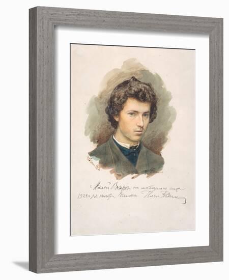 Self-Portrait, 1866-Ilya Yefimovich Repin-Framed Giclee Print