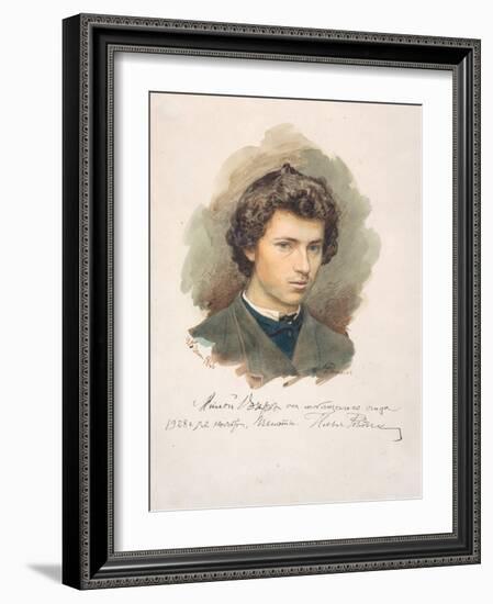 Self-Portrait, 1866-Ilya Yefimovich Repin-Framed Giclee Print