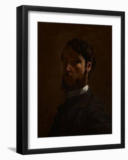 Self Portrait, 1867-68-Jean Frederic Bazille-Framed Giclee Print