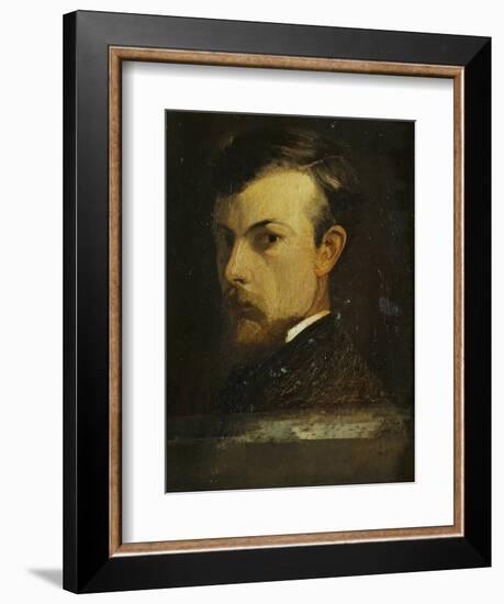 Self-Portrait, 1867-Odilon Redon-Framed Giclee Print