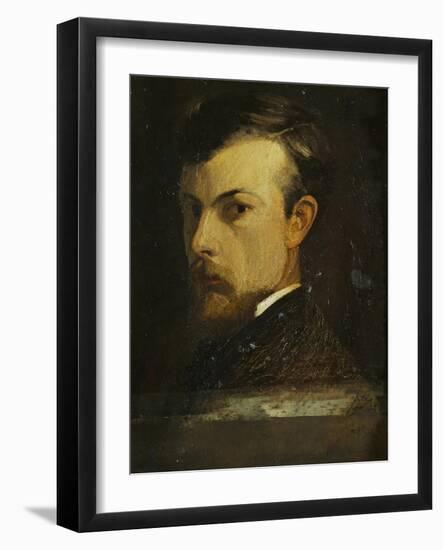 Self-Portrait, 1867-Odilon Redon-Framed Giclee Print