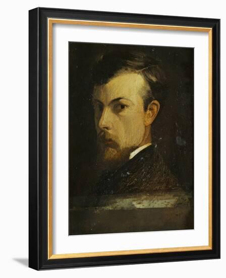 Self-Portrait, 1867-Odilon Redon-Framed Giclee Print