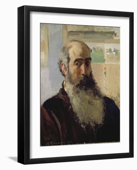 Self-Portrait 1873-Camille Pissarro-Framed Giclee Print