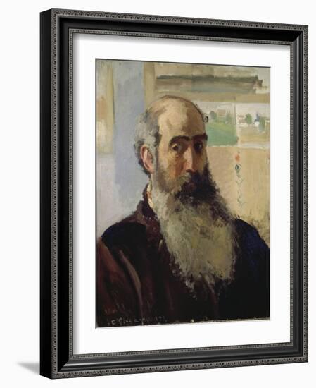 Self-Portrait 1873-Camille Pissarro-Framed Giclee Print