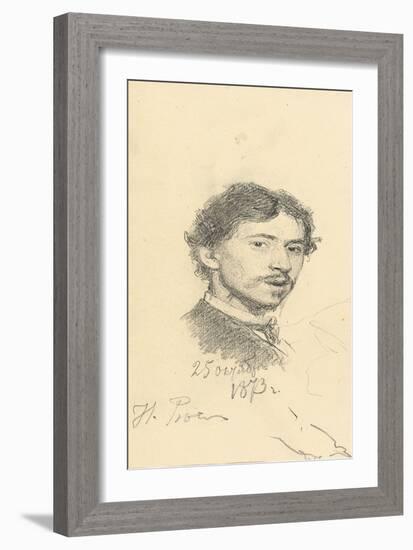 Self-Portrait, 1873-Ilya Efimovich Repin-Framed Giclee Print