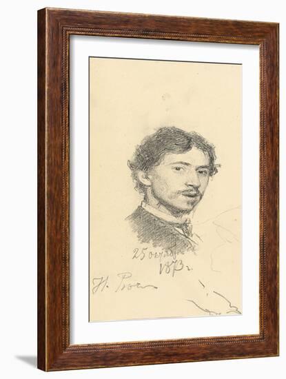 Self-Portrait, 1873-Ilya Efimovich Repin-Framed Giclee Print