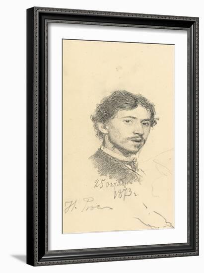 Self-Portrait, 1873-Ilya Efimovich Repin-Framed Giclee Print