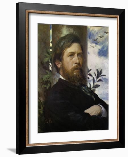 Self-Portrait 1875-76-Arnold Böcklin-Framed Giclee Print