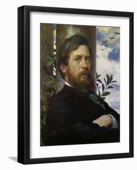 Self-Portrait 1875-76-Arnold Böcklin-Framed Giclee Print