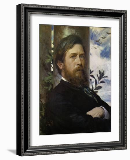 Self-Portrait 1875-76-Arnold Böcklin-Framed Giclee Print