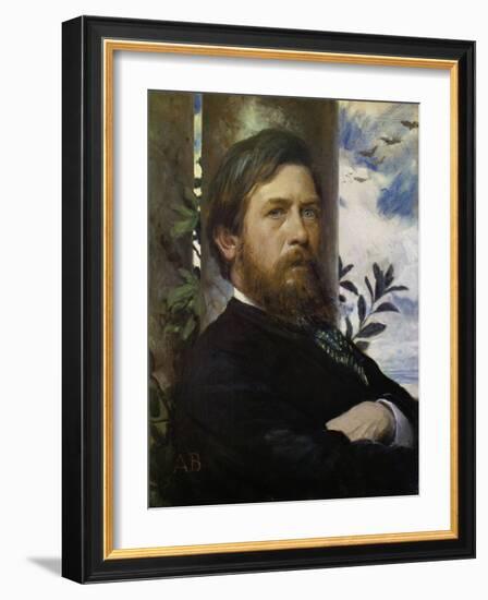 Self-Portrait 1875-76-Arnold Böcklin-Framed Giclee Print