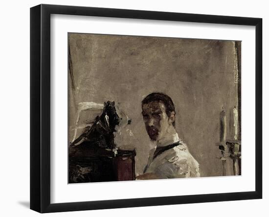 Self Portrait, 1880-Henri de Toulouse-Lautrec-Framed Giclee Print