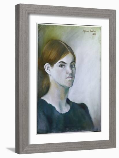 Self-Portrait, 1883 (Pastel on Paper)-Suzanne Valadon-Framed Giclee Print