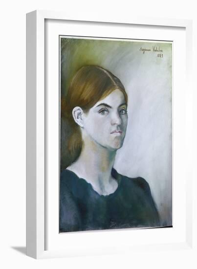 Self-Portrait, 1883 (Pastel on Paper)-Suzanne Valadon-Framed Giclee Print