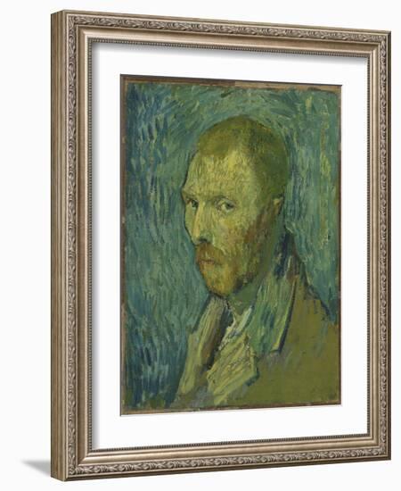 Self-Portrait, 1889 (Oil on Canvas)-Vincent van Gogh-Framed Giclee Print