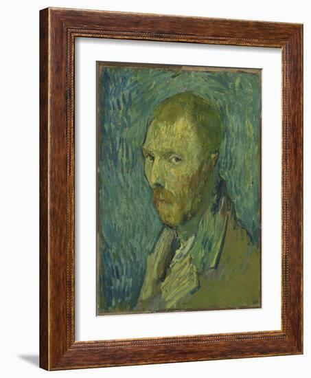 Self-Portrait, 1889 (Oil on Canvas)-Vincent van Gogh-Framed Giclee Print