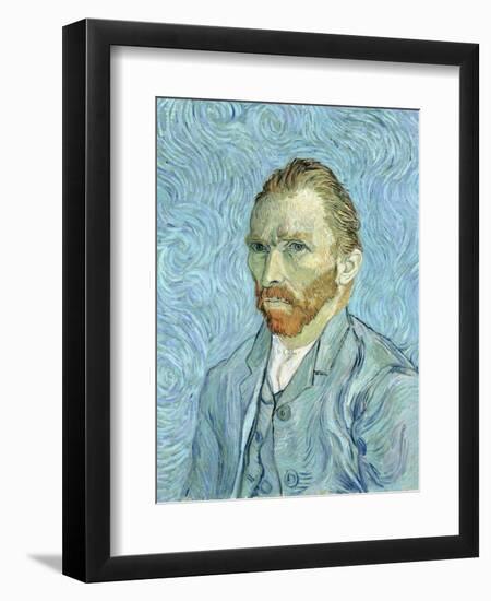 Self Portrait, 1889-Vincent van Gogh-Framed Premium Giclee Print