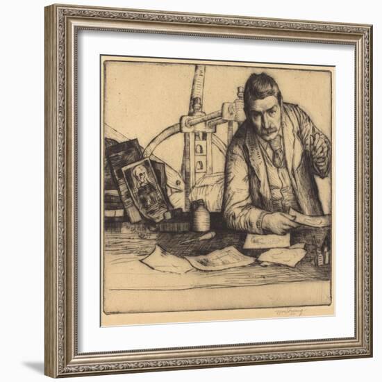 Self-Portrait, 1897 (Drypoint)-William Strang-Framed Giclee Print