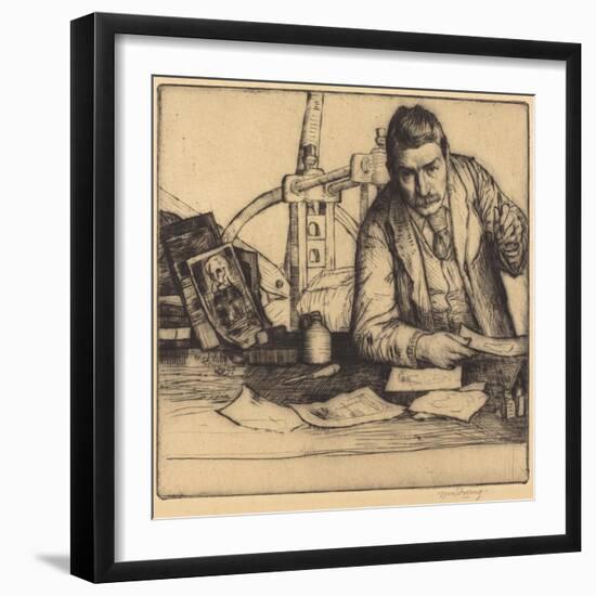 Self-Portrait, 1897 (Drypoint)-William Strang-Framed Giclee Print