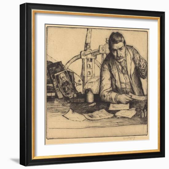 Self-Portrait, 1897 (Drypoint)-William Strang-Framed Giclee Print