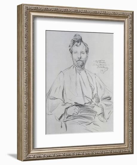 Self Portrait, 1899-Alphonse Mucha-Framed Giclee Print