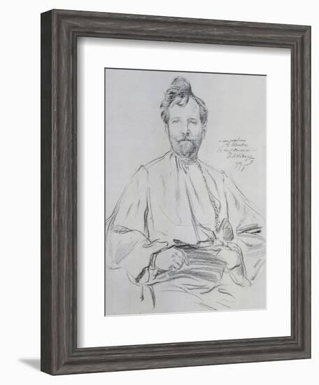 Self Portrait, 1899-Alphonse Mucha-Framed Giclee Print