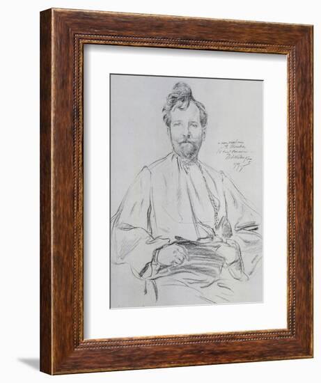 Self Portrait, 1899-Alphonse Mucha-Framed Giclee Print