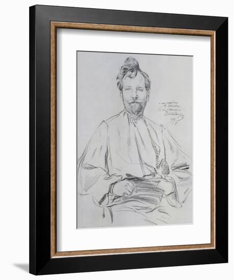 Self Portrait, 1899-Alphonse Mucha-Framed Giclee Print