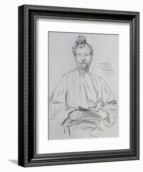 Self Portrait, 1899-Alphonse Mucha-Framed Giclee Print