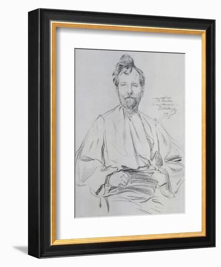 Self Portrait, 1899-Alphonse Mucha-Framed Giclee Print