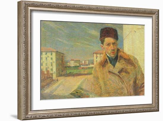 Self Portrait, 1908-Umberto Boccioni-Framed Giclee Print