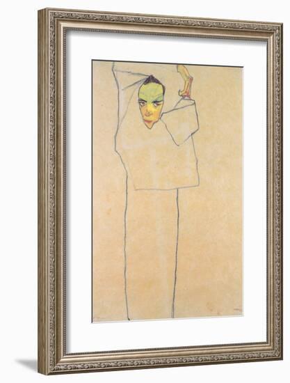 Self-Portrait, 1910-Egon Schiele-Framed Premium Giclee Print