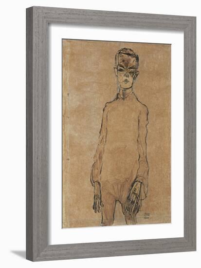 Self-Portrait, 1910-Egon Schiele-Framed Giclee Print