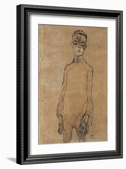 Self-Portrait, 1910-Egon Schiele-Framed Giclee Print