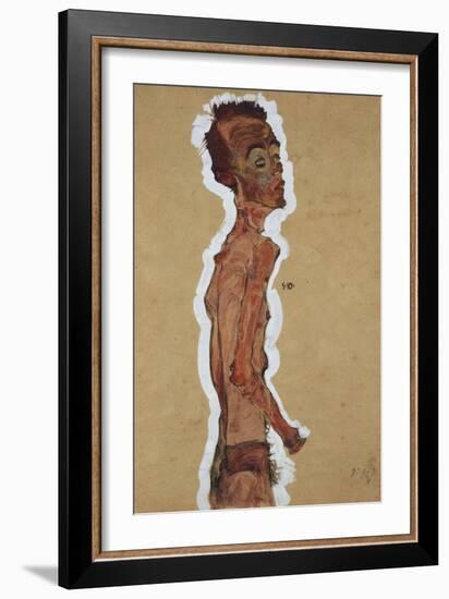 Self-Portrait, 1910-Egon Schiele-Framed Giclee Print