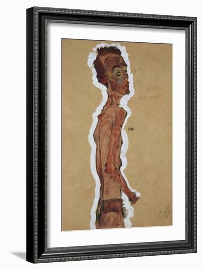 Self-Portrait, 1910-Egon Schiele-Framed Giclee Print